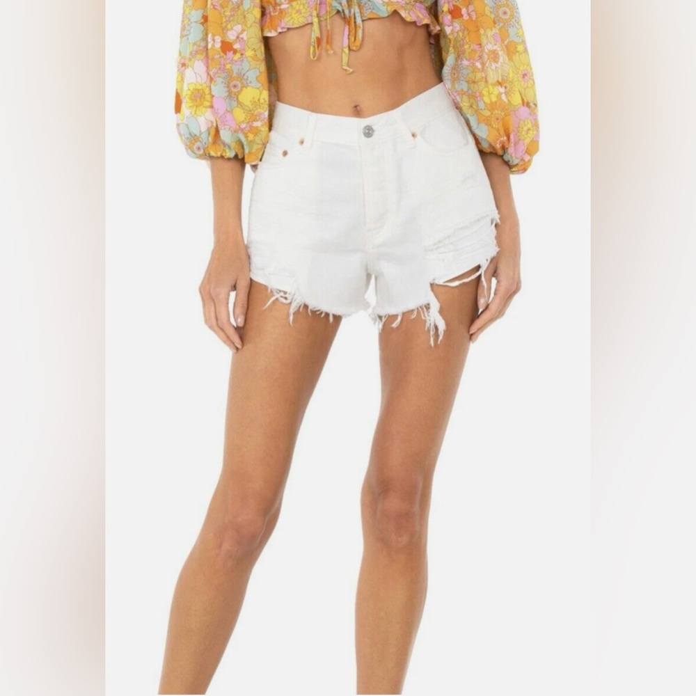 Free People We The Free good vibration jean shorts
